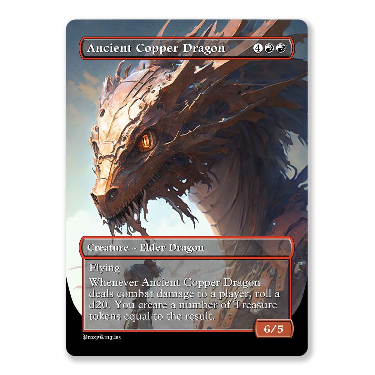 Ancient Copper Dragon Full Art Custom Mtg Proxy Card Trinketkingdom