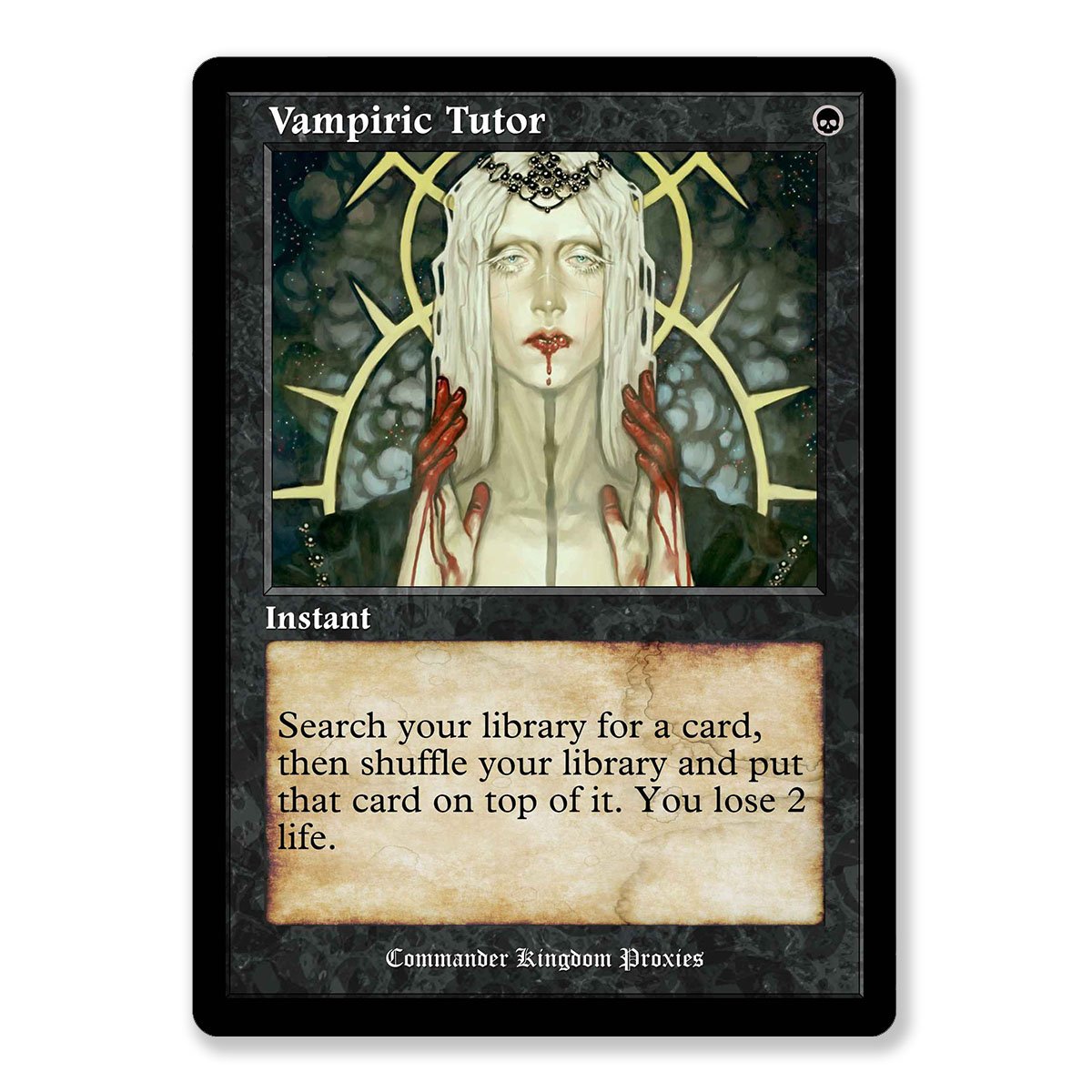 Vampiric Tutor Vintage Custom MTG Proxy Card Trinketkingdom