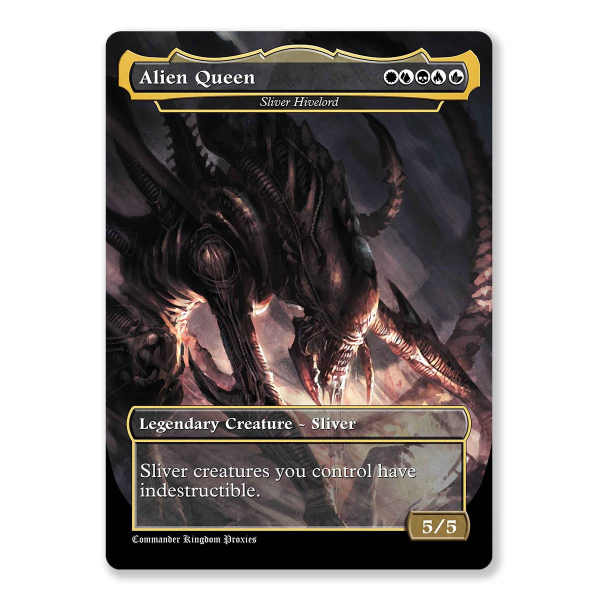 Alien Queen - Sliver Hivelord | Full Art Custom MTG Proxy Card ...