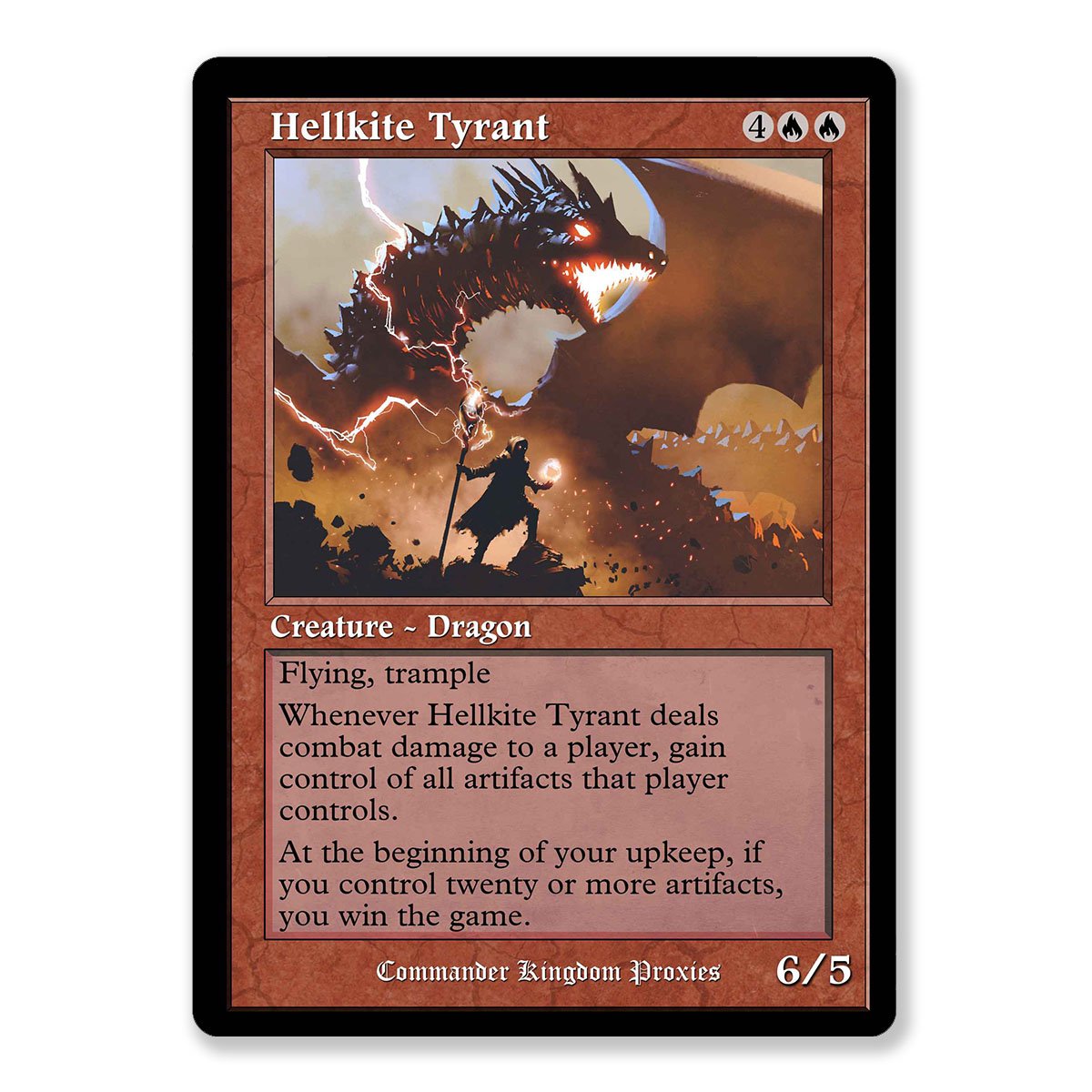 Hellkite Tyrant | Vintage Custom MTG Proxy Card - trinketkingdom.com