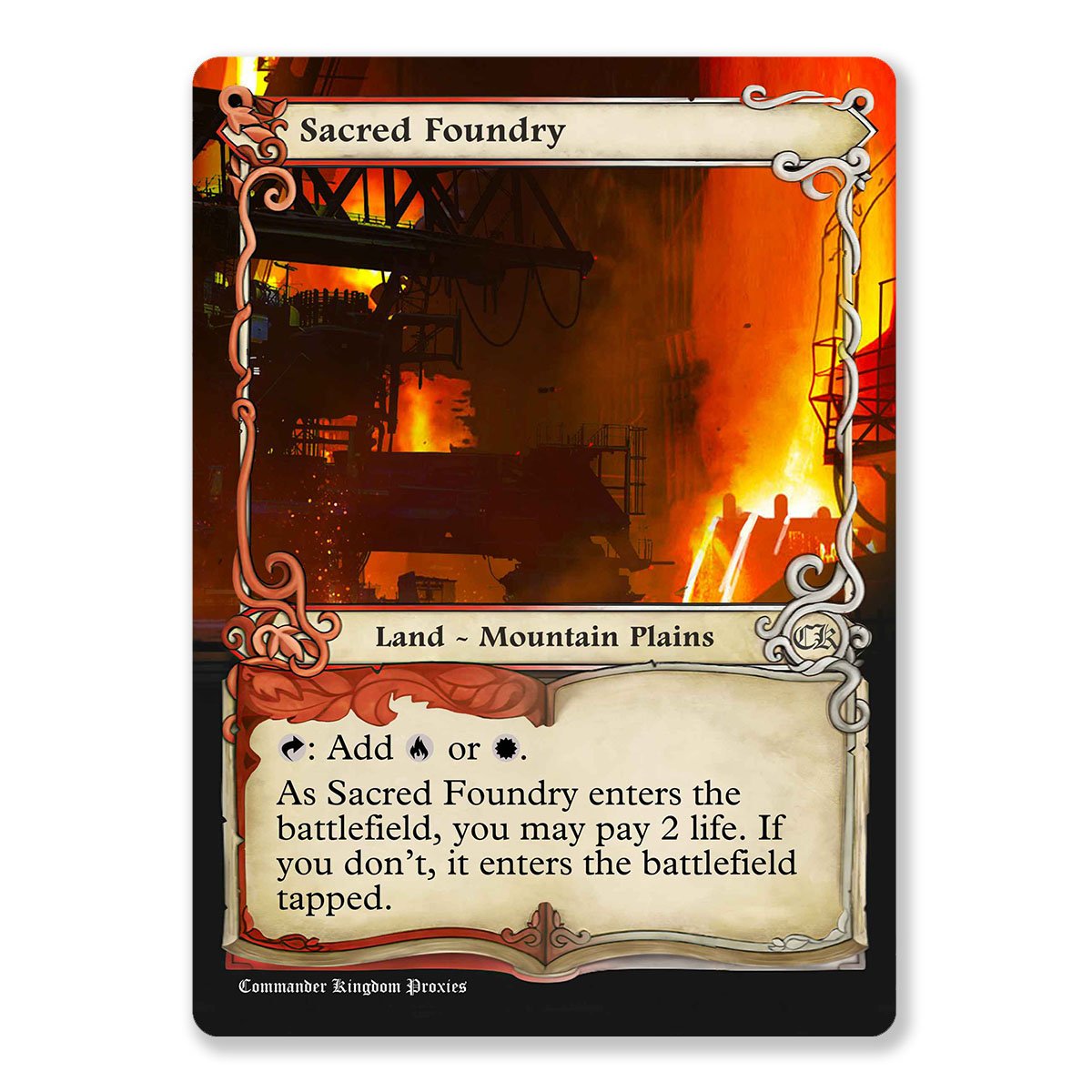 Sacred Foundry | Shock Land | Adventure Custom MTG Proxy Card ...