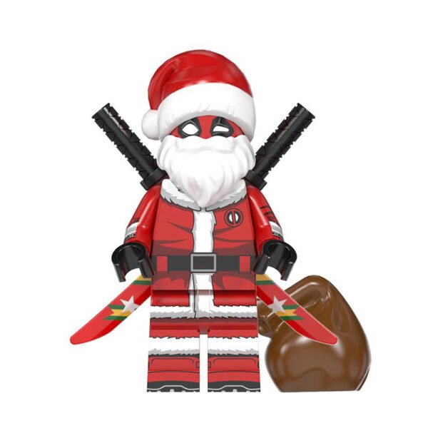 Superhero Minifigure | Santa Deadpool